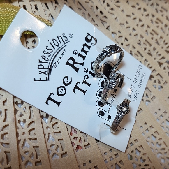 Vintage Silver Toe Rings Set - Picture 1 of 10